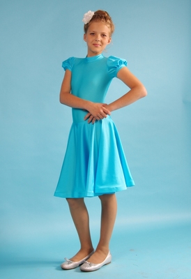 Р 4.2 Платье спортивное для девочек (фото, Бирюзовый)