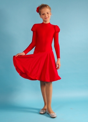 Р 4.1 Платье спортивное для девочек (фото, Красный)