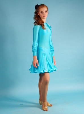 Р 4.4 Платье рейтинговое для танцев (фото, Бирюзовый)