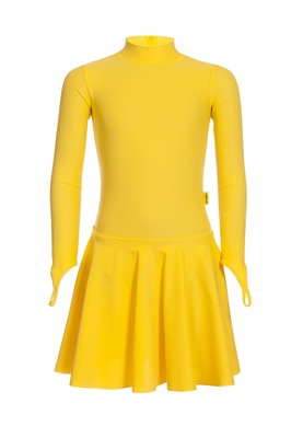 Р 2.71 Платье спортивное для девочек (фото, Желтый)