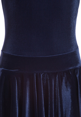 Р 2.81 Платье спортивное для девочек (фото, Темно-синий)