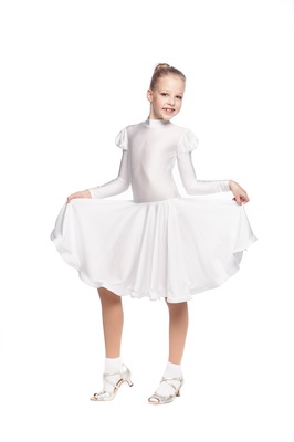Р 4.1 Платье спортивное для девочек (фото, Белый)