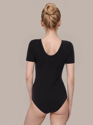 Г 8.03 Купальник гимнастический для девочек (Черный) Г 8.03 Купальник гимнастический для девочек (фото, Черный)