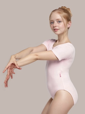 Г 8.03 Купальник гимнастический для девочек (Светло-розовый) Г 8.03 Купальник гимнастический для девочек (фото, Светло-розовый)