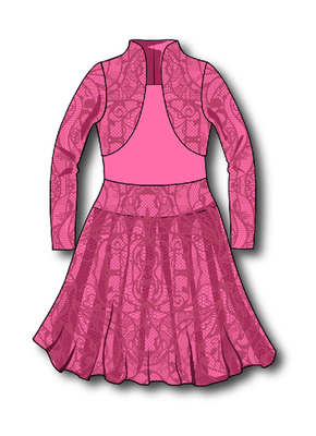 Р 7.2 Платье спортивное для девочек (фото, Красный)