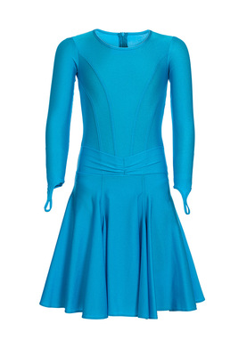 Р 4.8 Платье спортивное для девочек (фото, Голубой)