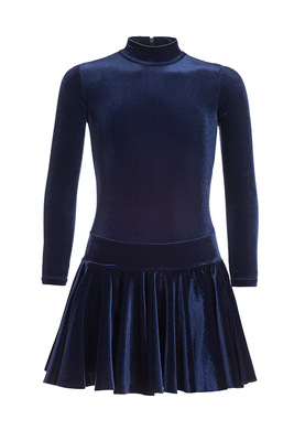 Р 2.81 Платье спортивное для девочек (фото, Темно-синий)