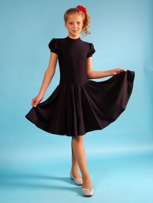 Р 4.2 Платье спортивное для девочек (фото, Черный)